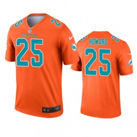 Maillot Homme Miami Dolphins Xavien Howard 25 Orange Inverted Legend